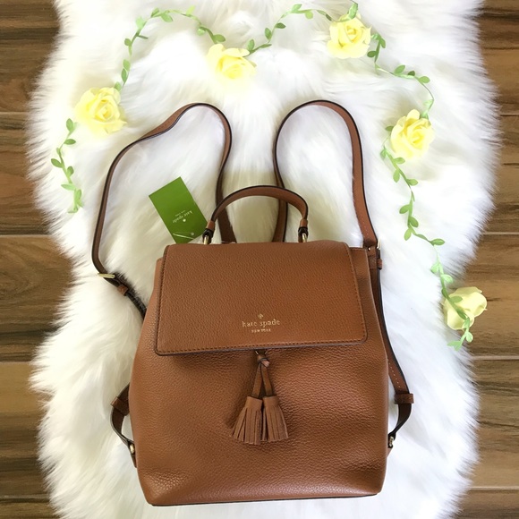 Kate Spade Hayes Medium Backpack Bag Warm Ginger - Picture 2 of 8